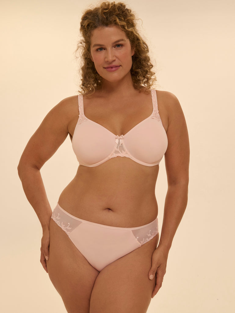 Rigid moulded bra - Blush