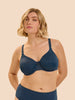 Rigid moulded bra - Petrol blue