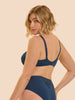 Rigid moulded bra - Petrol blue