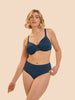 Rigid moulded bra - Petrol blue
