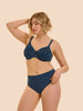High waist slip - Petrol blue