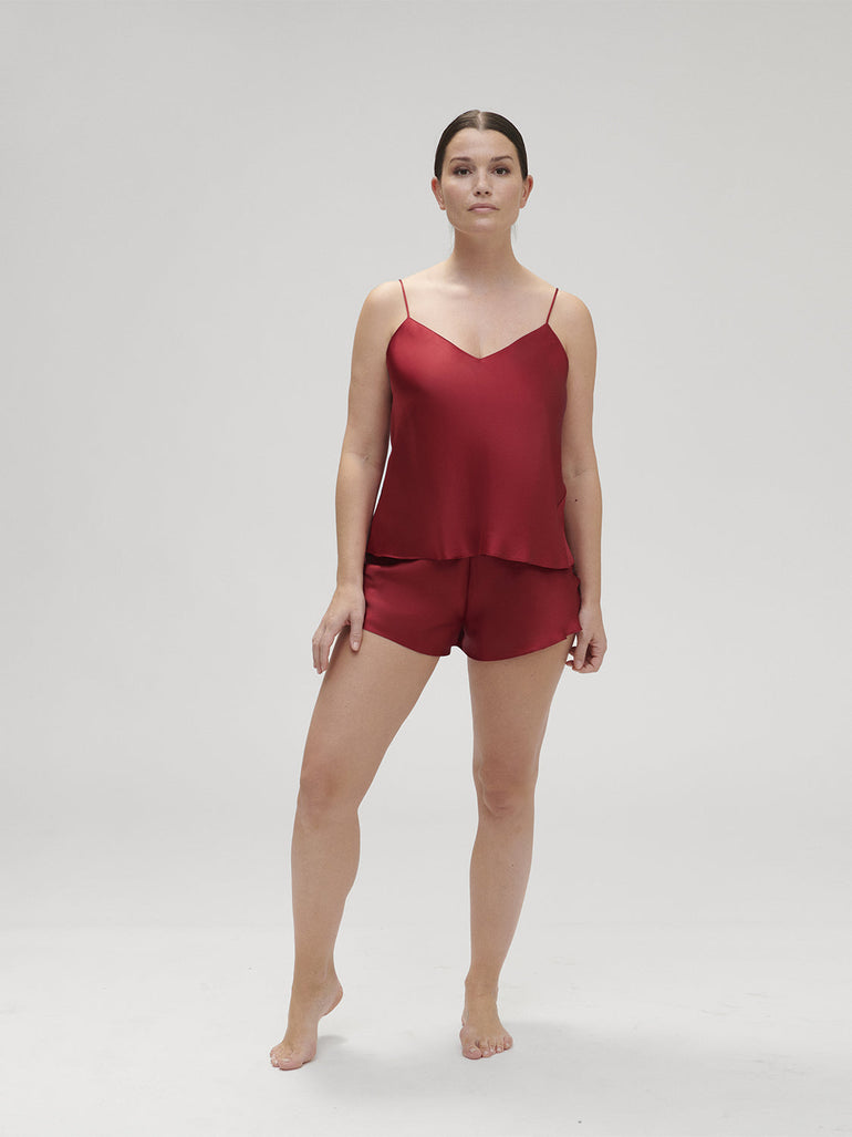 Dream Silk Top - Tango Red