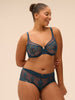 Plunging underwired bra - Prestige Blue