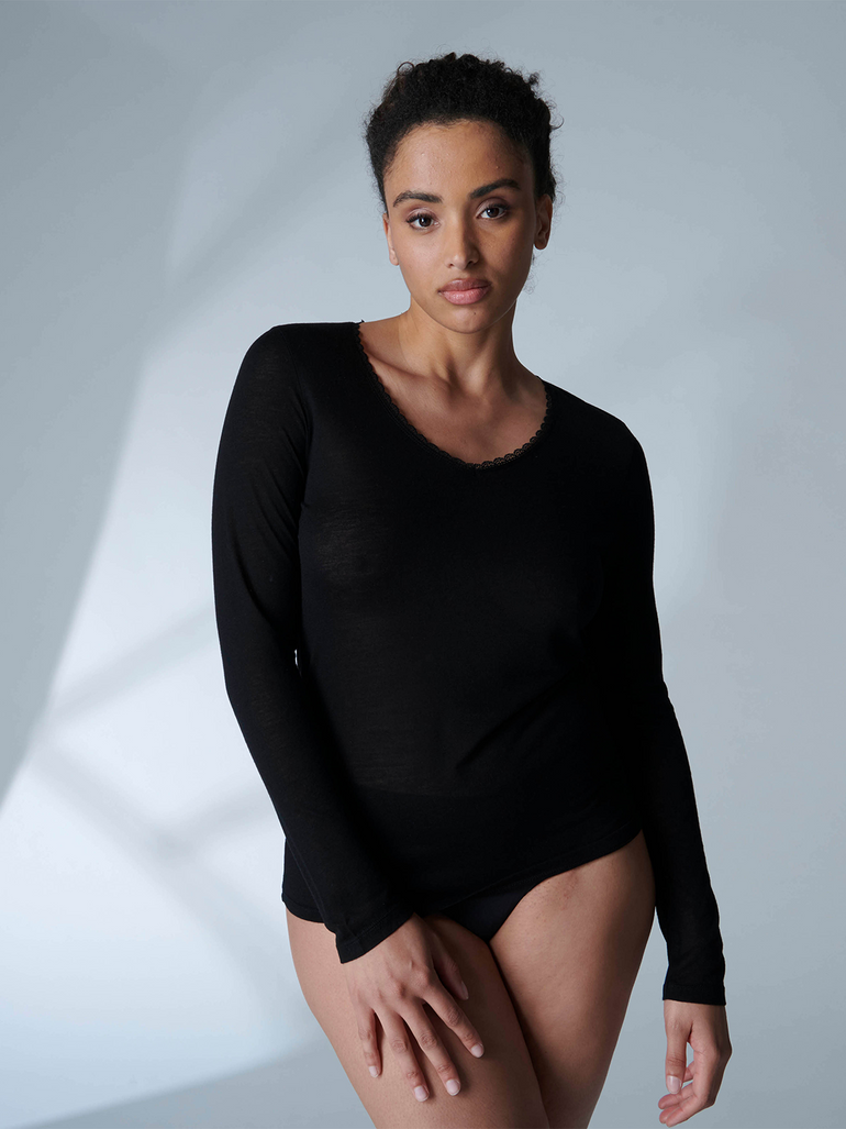 Long Sleeve Top - Black