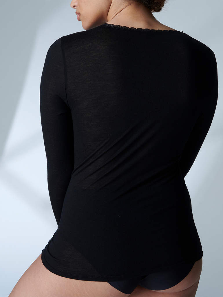 Long Sleeve Top - Black