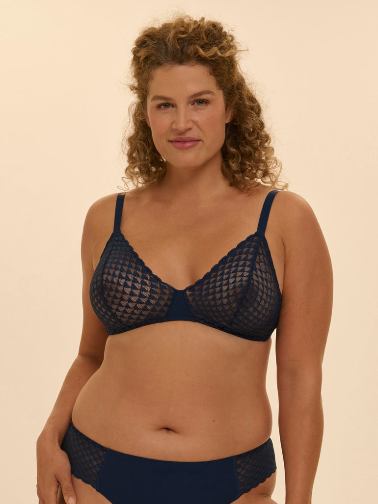 Soft cup triangle bra - Midnight