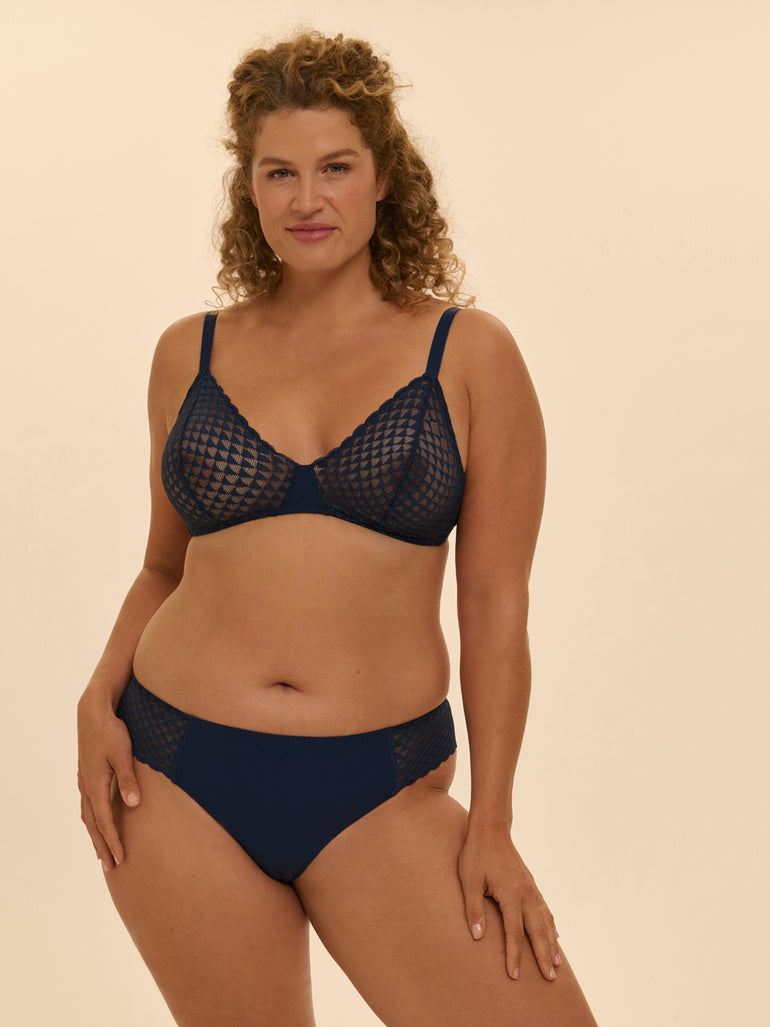 Soft cup triangle bra - Midnight