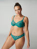 Full cup bra - Emerald green