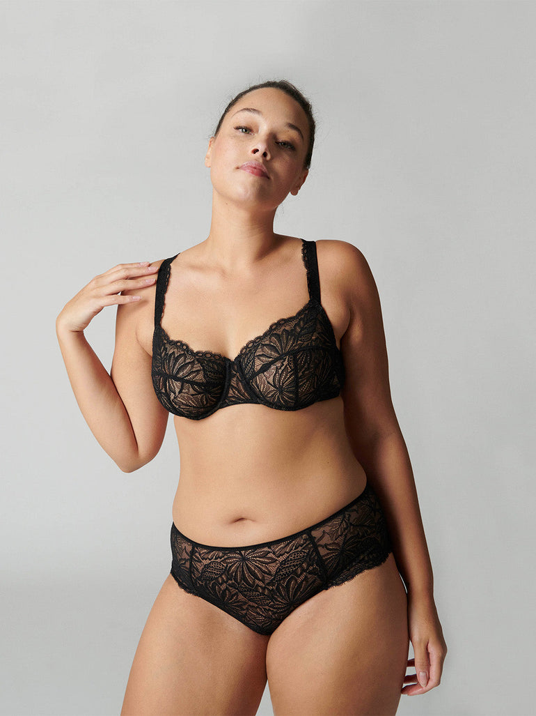 Exotica Sheer Demi - Black