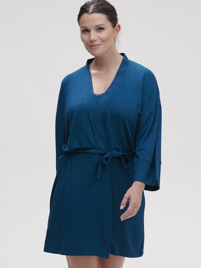 Aurore Kimono - Poseidon Blue