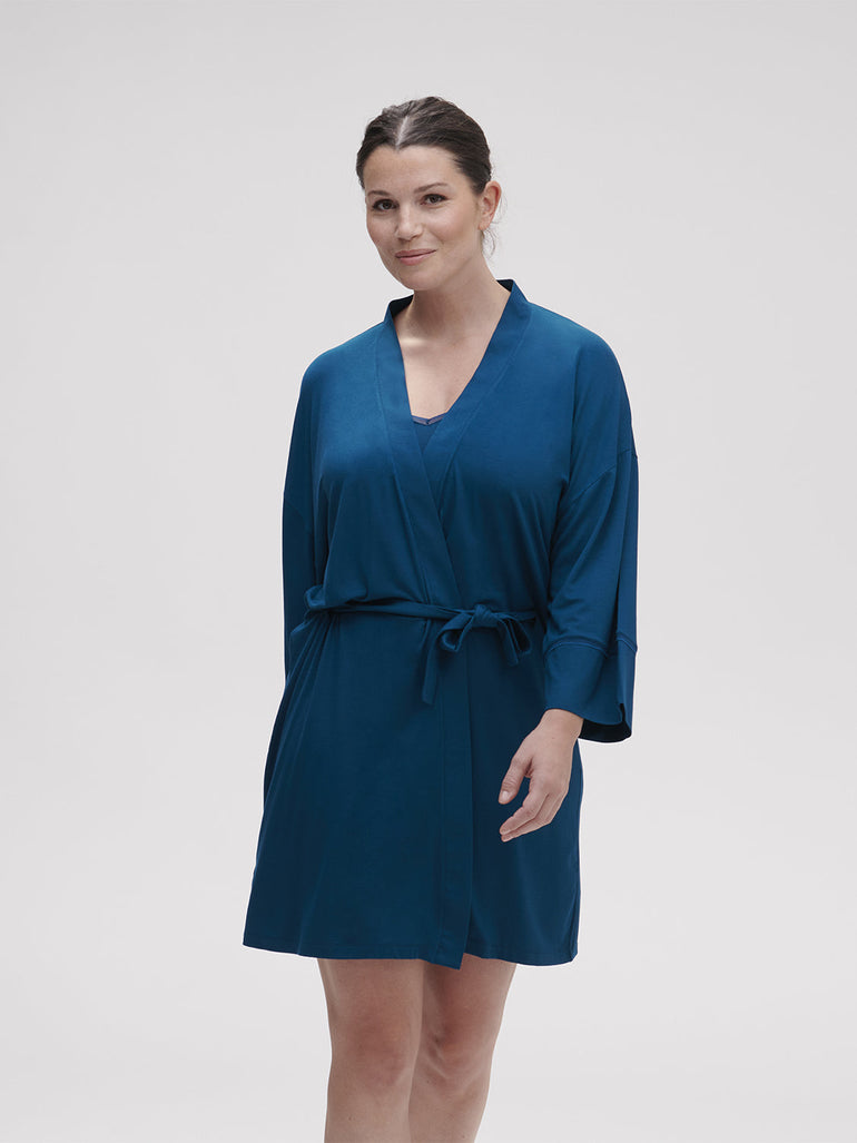 Aurore Kimono - Poseidon Blue