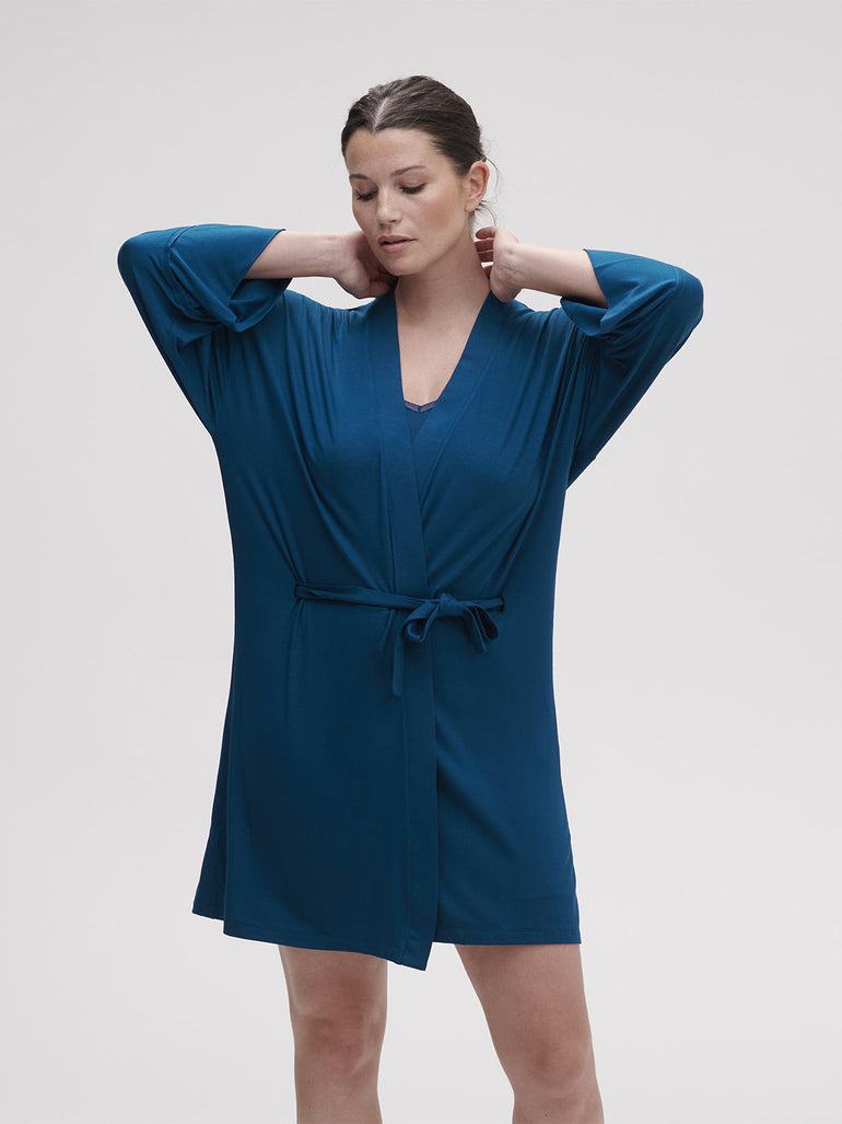 Aurore Kimono - Poseidon Blue