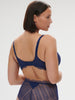 Plunging underwired bra - Midnight