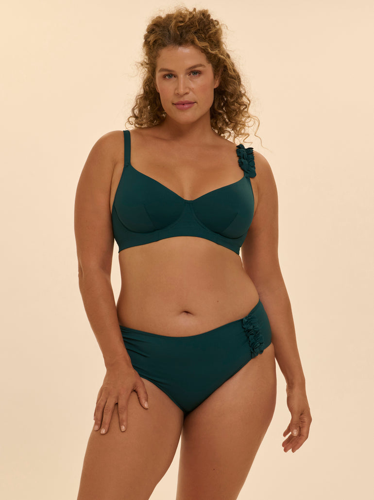 Underwired bikini top - Emerald green