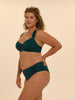 High-waist bikini brief - Emerald green