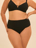 High-waist bikini brief - Black
