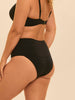 High-waist bikini brief - Black