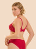 Plunging underwired bra - Opera Red