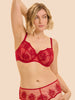 Full cup support bra - Opera Red