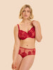 Full cup support bra - Opera Red