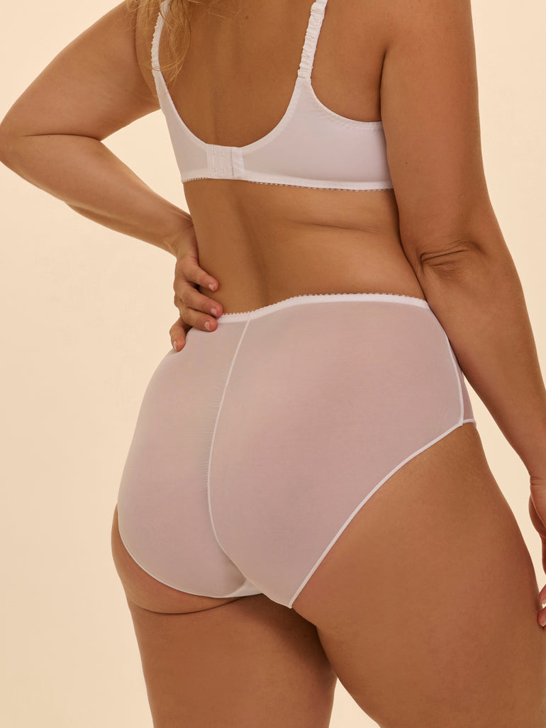 High-waist brief - White