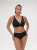 High-waist bikini brief - Black