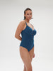 Underwired one-piece swimsuit - Mystery blue