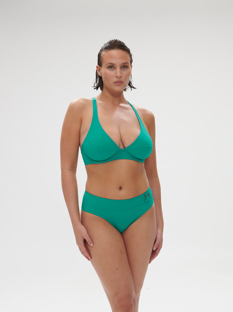 Wireless support bikini triangle - Waterfall Green