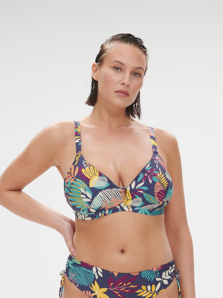 Underwired bikini triangle - Seaside Blue Print