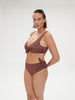 High-waist bikini brief - Lurex Dark Purple