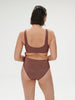 High-waist bikini brief - Lurex Dark Purple