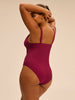 Underwired one-piece swimsuit - Cranberry
