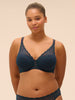 Squared neckline spacer bra - Sapphire