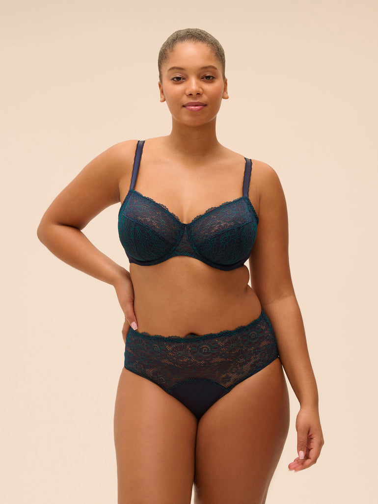 High-waist brief - Sapphire