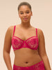 Half cup bra - Cranberry