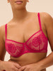 Half cup bra - Cranberry