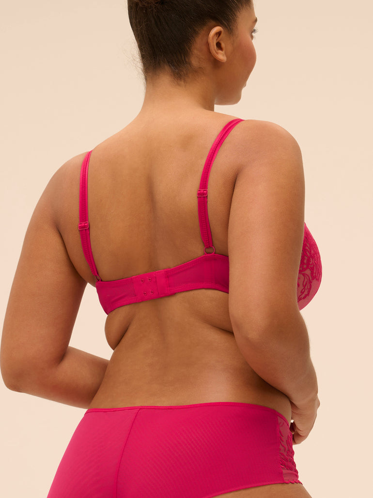 Half cup bra - Cranberry