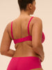 Half cup bra - Cranberry