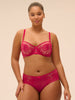 Half cup bra - Cranberry