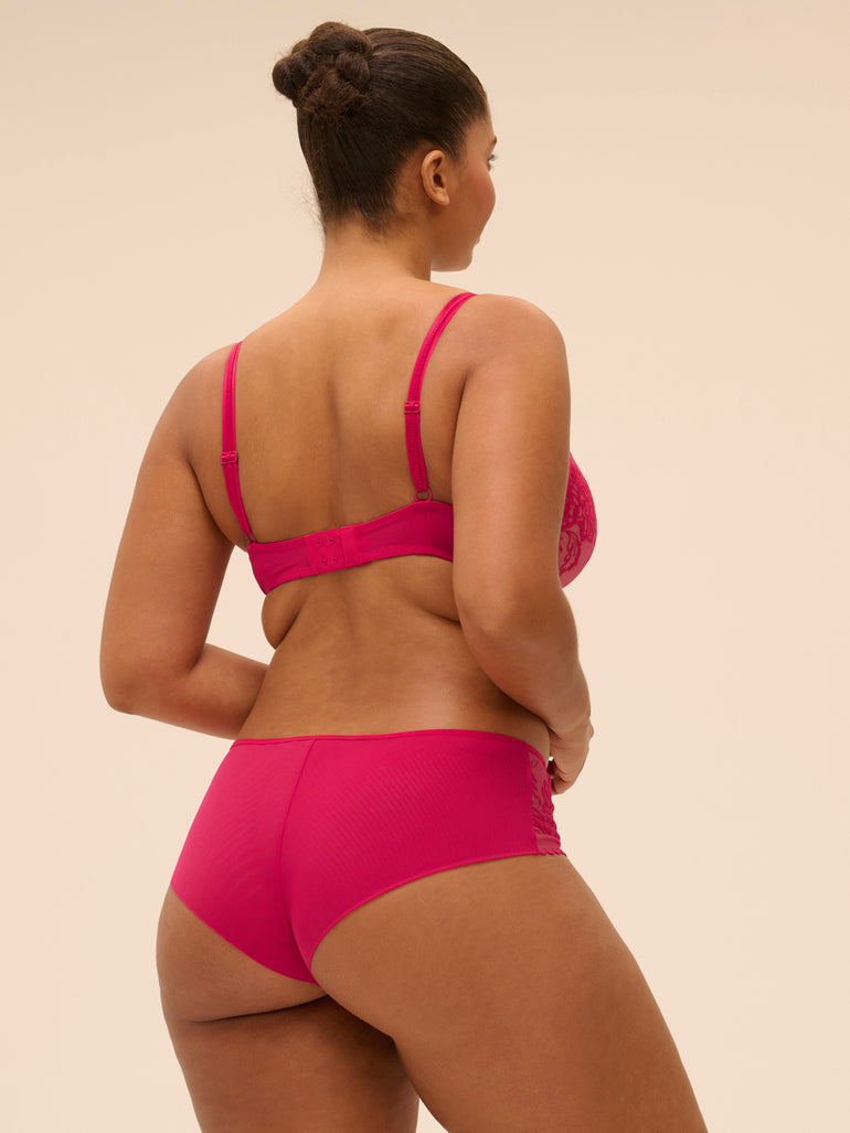 Half cup bra - Cranberry