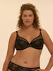 Plunging underwired bra - Black