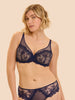 Plunging underwired bra - Midnight