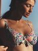 Underwired bikini top - Tropico white print