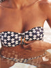 Underwired bandeau bikini top - Sailing print