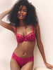 Half cup bra - Cranberry