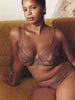 Plunging underwired bra - Tender Brown