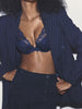 Plunging push-up bra - Sapphire