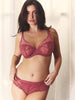 Plunging underwired bra - Rose sandalwood